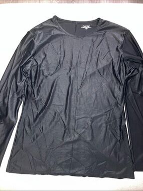 Men's Long Sleeve Black Crewneck Shirt